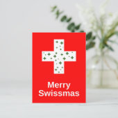 Fröhliche Swissmas! Weihnachten und Feiertage Postkarte (Stehend Vorderseite)