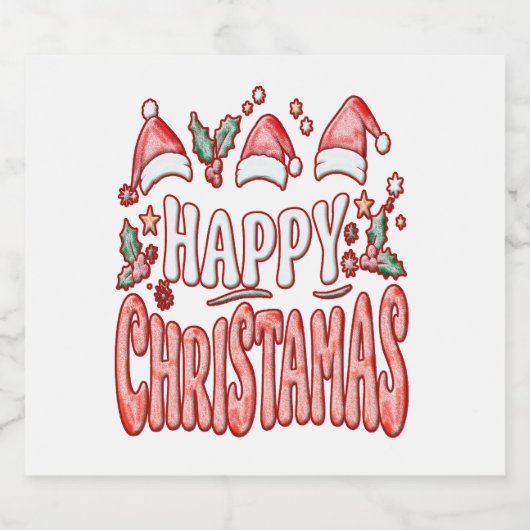 fröhliche Taufe Schaumweinetikett (Einzelnes Label)