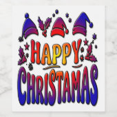 fröhliche Taufe Weinetikett (Einzelnes Label)