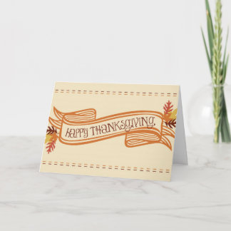 Fröhliche Thanksgiving-Banner-Grußkarte Feiertagskarte