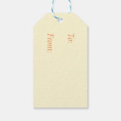 Fröhliche Thanksgiving-farbenfrohe Herbstlaube Geschenkanhänger (Rückseite)