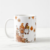 Fröhliche Thanksgiving-Gnom-Blumenkunst Kaffeetasse (Links)