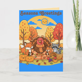 Fröhliche Thanksgiving-Karte für Kinder Karte