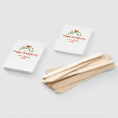 Fröhliche Thanksgiving Rotgrüne Blätter Kirsche Na Fächer (Non-assembled)