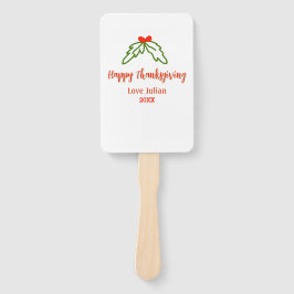 Fröhliche Thanksgiving Rotgrüne Blätter Kirsche Na Fächer