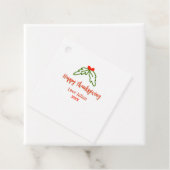 Fröhliche Thanksgiving Rotgrüne Blätter Kirsche Na Geschenkanhänger (Beispiel)