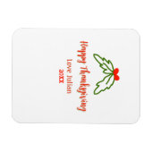 Fröhliche Thanksgiving Rotgrüne Blätter Kirsche Na Magnet (Horizontal)