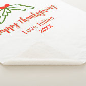 Fröhliche Thanksgiving Rotgrüne Blätter Kirsche Na Sherpadecke (3/4)