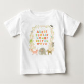 fröhliche Tiere und Alphabet Baby T-shirt (Vorderseite)