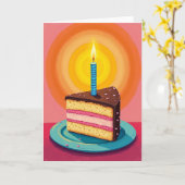 Fröhliche Torte Kreis Karte (Gelbe Blume)