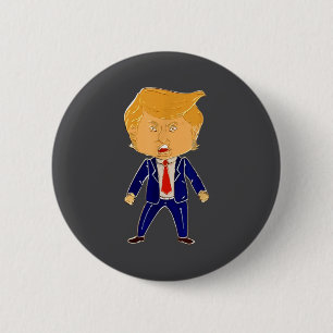 Fröhliche Trump Cartoon – Lustiger 2026 Meme Trend Button