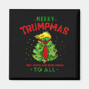 Fröhliche Trump-Weihnachten Lustiger Weihnachtsman Magnet