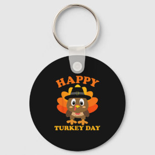 Fröhliche Truthahntagsgeschenke Süße Thanksgiving- Schlüsselanhänger