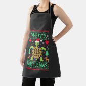 Fröhliche Turtlemas Weihnachtslichter Süße Turtle Schürze (InSitu)