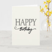 Fröhliche typografische Karte (Gelbe Blume)