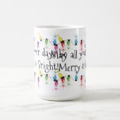 Fröhliche u. helle Weihnachtslicht-Tasse Kaffeetasse (Mittel)