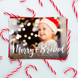 Fröhliche und bestochene lustige Weihnachtsfoto ro Feiertagskarte