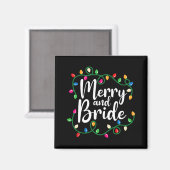 Fröhliche und Braut bekommen Weihnachtslicht Bache Magnet (Vorderseite/Rückseite)