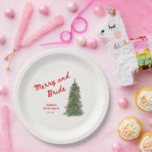 Fröhliche und Braut Whimsical Holiday Brautparty Pappteller (Party)