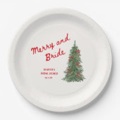 Fröhliche und Braut Whimsical Holiday Bridal Showe Pappteller (Vorderseite)