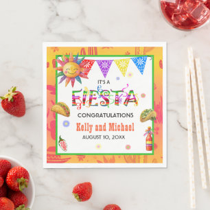 Fröhliche und bunte Fiesta-Hochzeit Serviette