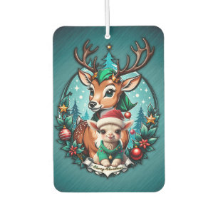 Fröhliche und einladende Weihnachtsanschauung Autolufterfrischer