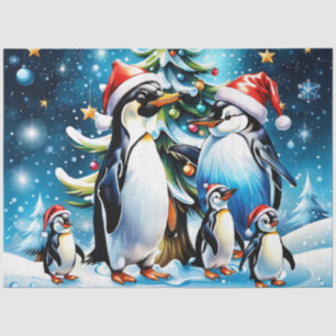 Fröhliche und einladende Weihnachtsanschauung Seidenpapier