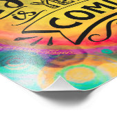 Fröhliche und farbenfrohe Besten ist noch nicht da Fotodruck (Ecke)