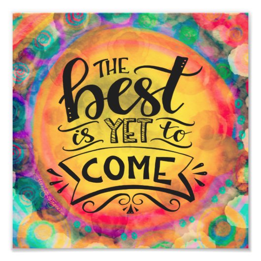 Fröhliche und farbenfrohe Besten ist noch nicht da Fotodruck (Vorne)