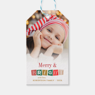 fröhliche und farbenfrohe Weihnachtsfeiertage im F Geschenkanhänger