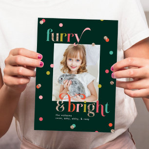 Fröhliche und Flauschige Feiertags-Postkarte Feiertagskarte
