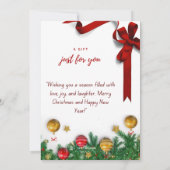 "Fröhliche und fröhliche Weihnachtskarte" Feiertagskarte (Rückseite)