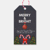 "Fröhliche und fröhliche Weihnachtskarte" Geschenkanhänger (Vorderseite)