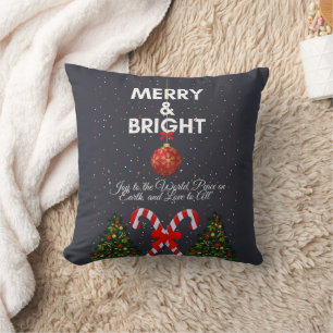 "Fröhliche und fröhliche Weihnachtskarte" Kissen