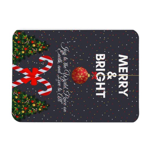 "Fröhliche und fröhliche Weihnachtskarte" Magnet (Horizontal)