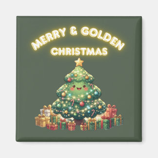 Fröhliche und goldene Weihnachten Magnet