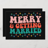 Fröhliche und heiratsfähige Weihnachtsfeier Einladung (Vorne/Hinten)