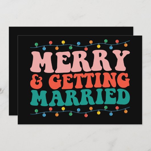 Fröhliche und heiratsfähige Weihnachtsfeier Einladung (Vorne/Hinten)