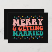 Fröhliche und heiratsfähige Weihnachtsfeier Postkarte (Vorne/Hinten)