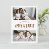 Fröhliche und helle 3 Fotos Weihnachten (Stehend Vorderseite)