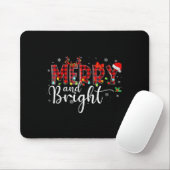 Fröhliche und helle Buffalo Kariert Red Weihnachts Mousepad (Mit Mouse)