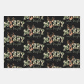 Fröhliche und helle Camouflage Hirsche Bow im Frei Geschenkpapier Set (Vorderseite)