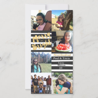 Fröhliche und helle Collagen-Foto-Feiertags-Karte Feiertagskarte