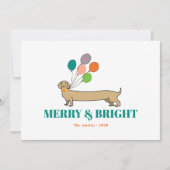 Fröhliche und helle Dackel Weihnachten (Vorderseite)