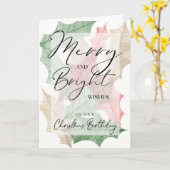 Fröhliche und helle Farben Heilige Weihnachten Geb Karte (Gelbe Blume)