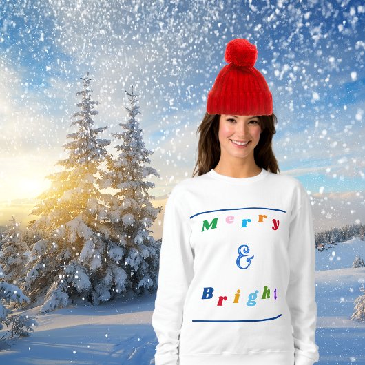 Fröhliche und helle Farben Moderne Weihnachten Sweatshirt
