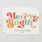 Fröhliche und helle Farben Retro Vibes Weihnachten (Vorderseite)