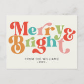 Fröhliche und helle Farben Retro Vibes Weihnachten (Vorderseite)