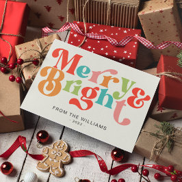 Fröhliche und helle Farben Retro Vibes Weihnachten