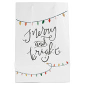 Fröhliche und helle farbenfrohe Lichterfolge Mittlere Geschenktüte (Rückseite)